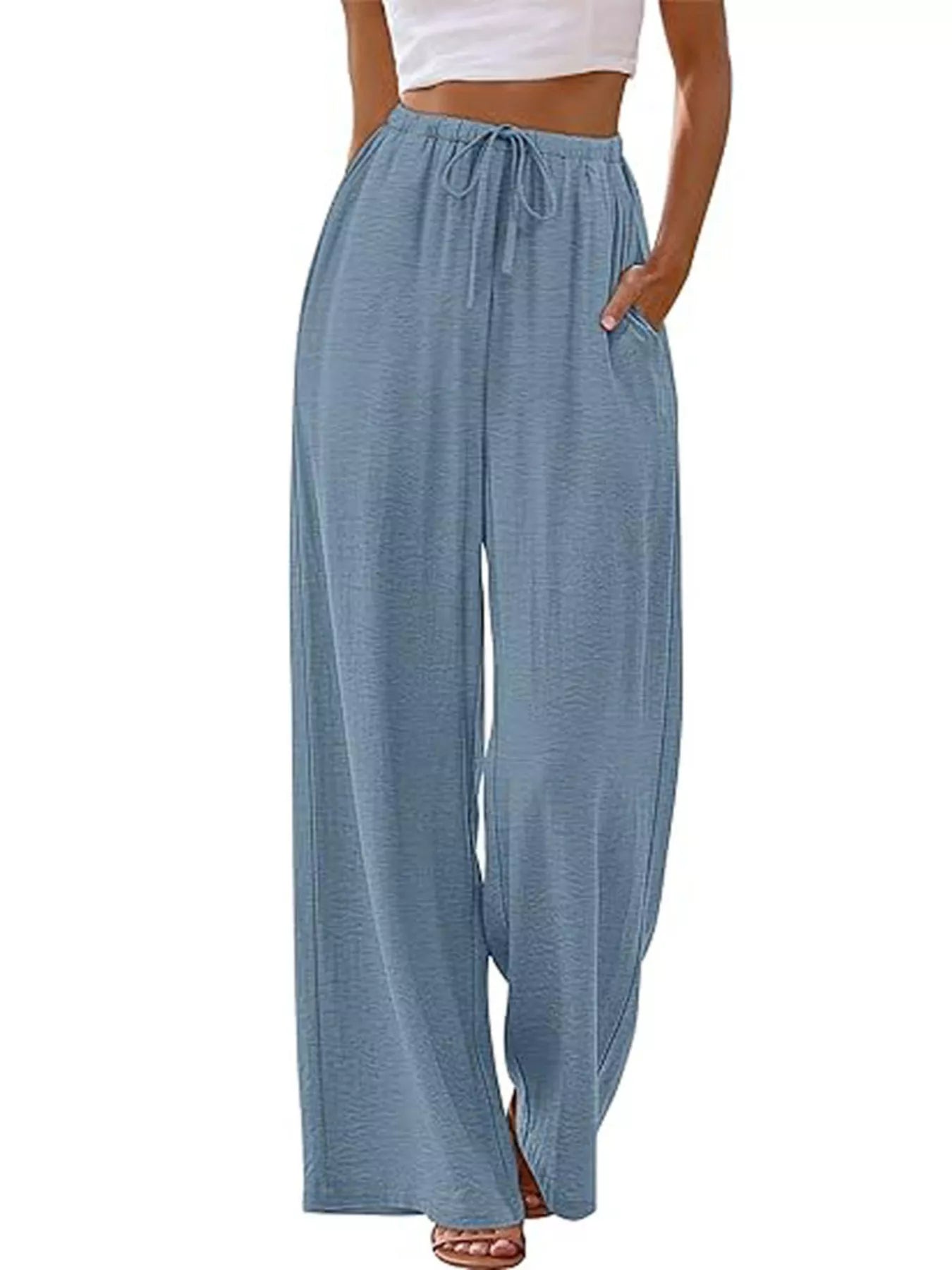 High-Waisted Wide-Leg Pants
