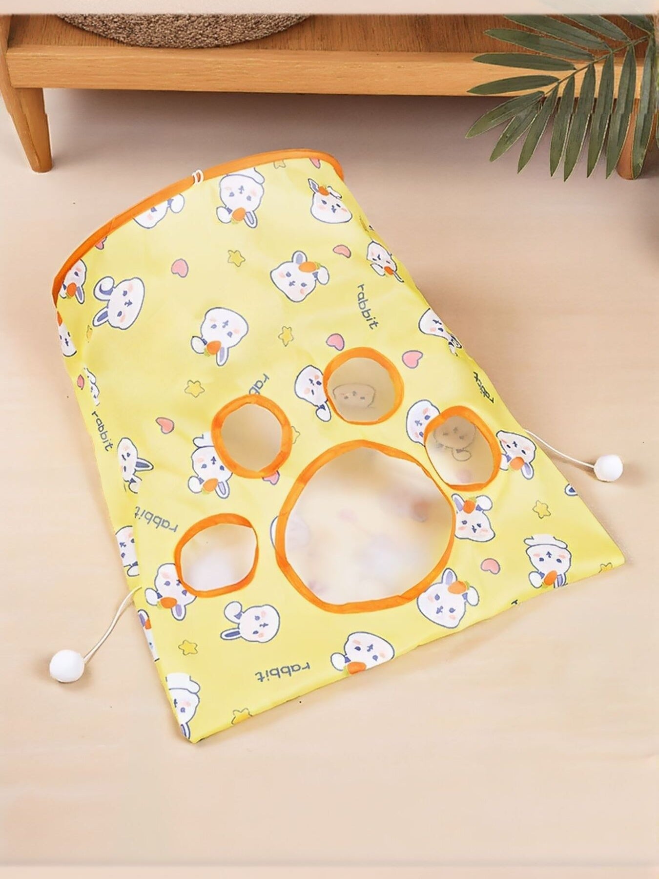 Collapsible Printed Cat Tunnel Toy
