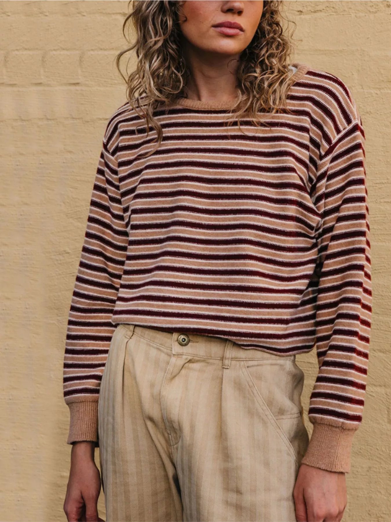 Striped Crew Neck Sweater