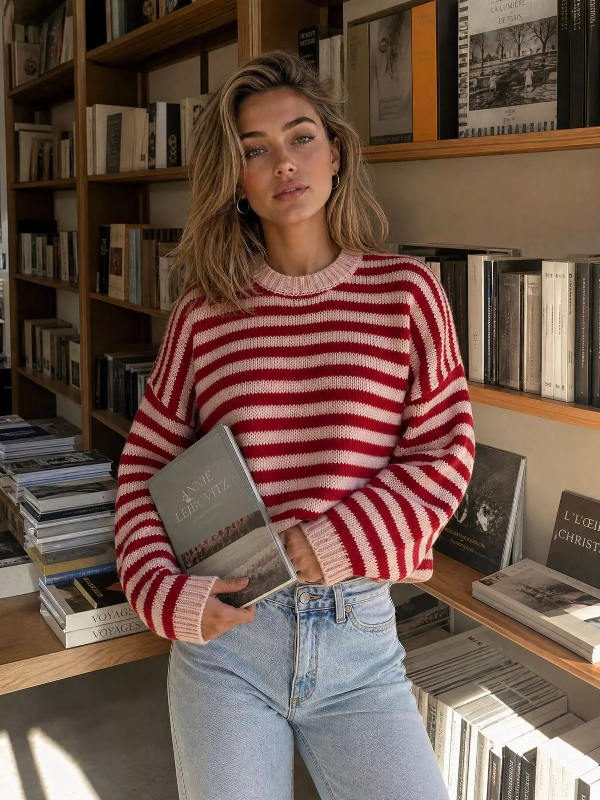 Striped Crew Neck Sweater