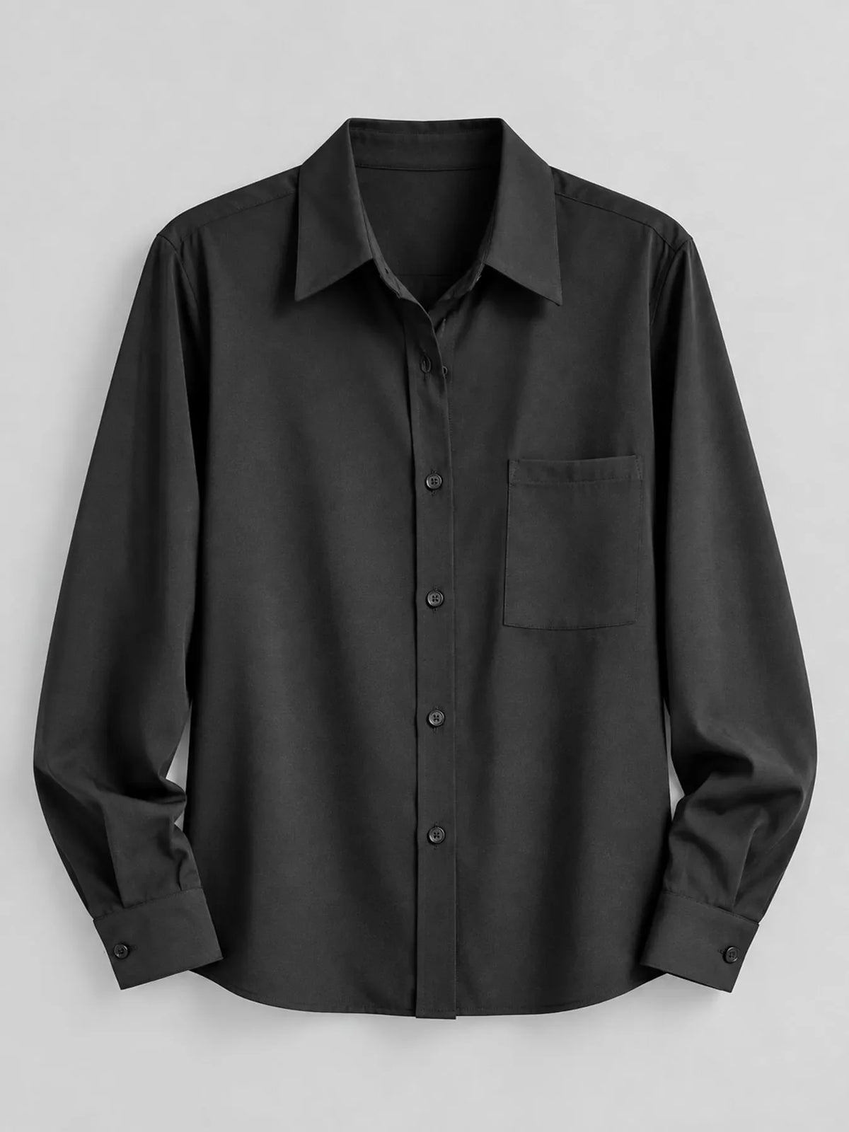 Full Size Button Up Long Sleeve Shirt Plus Size