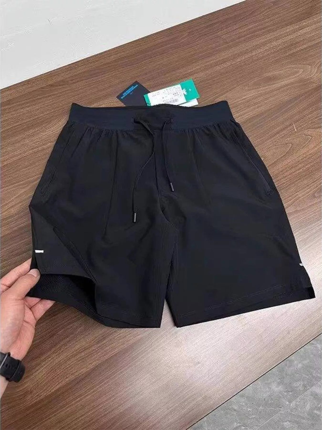 Men's Plus Size Lightweight Athletic Shorts with Drawstring Waist