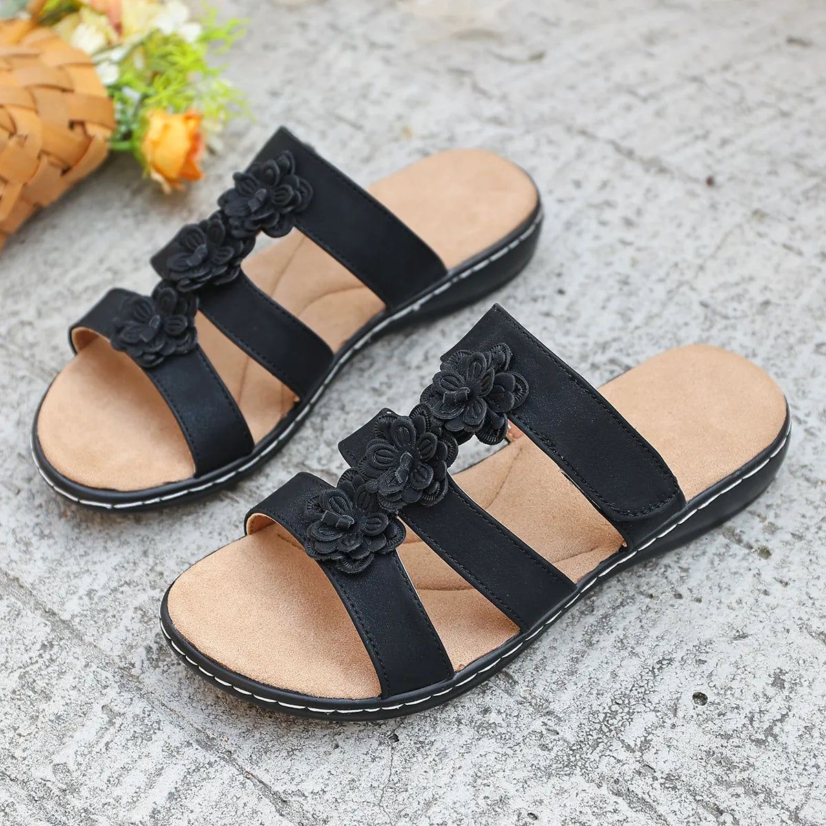 Flower Open Toe Sandals