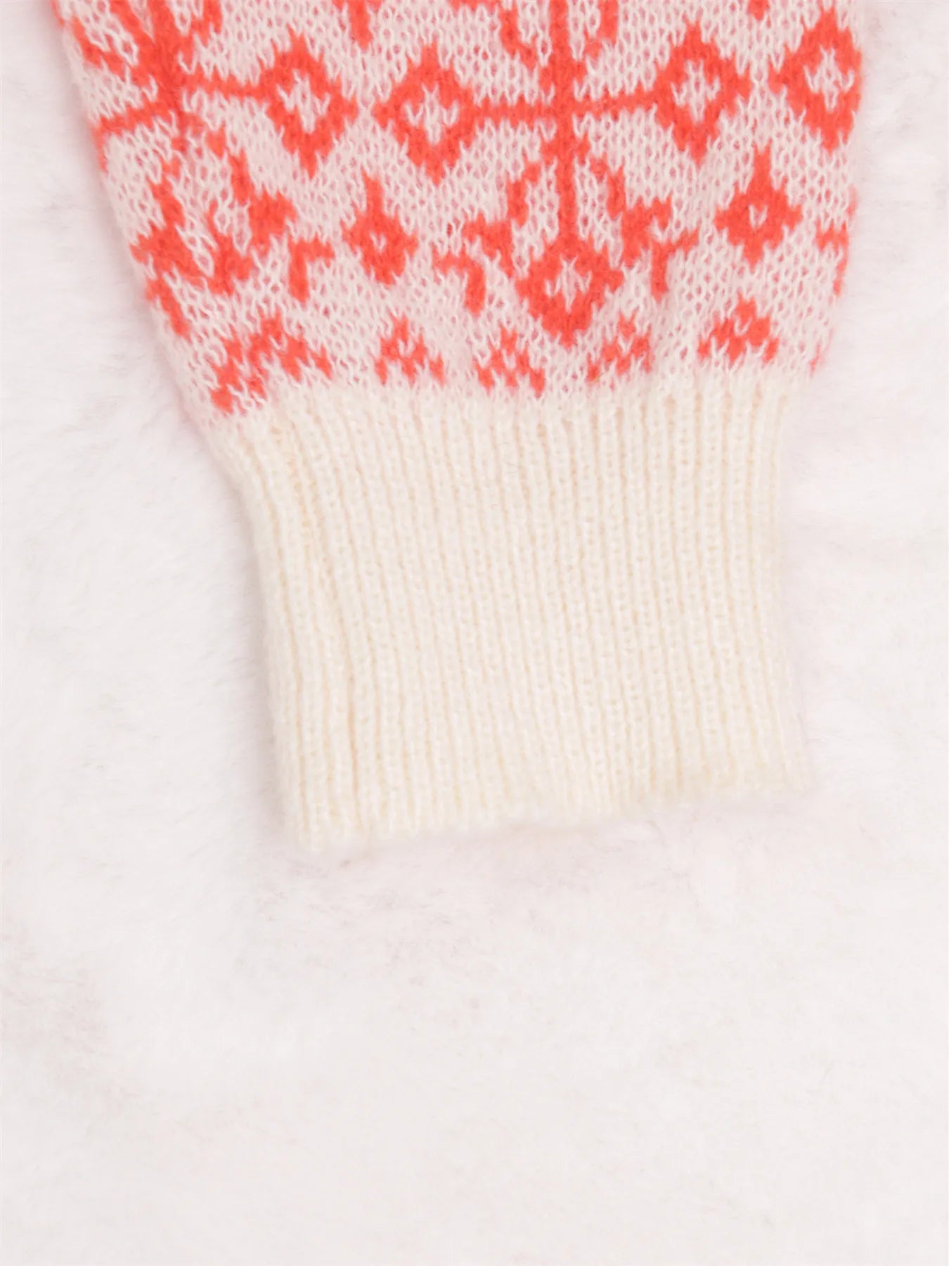 Contrast Ribbed hem Long Sleeve Sweater