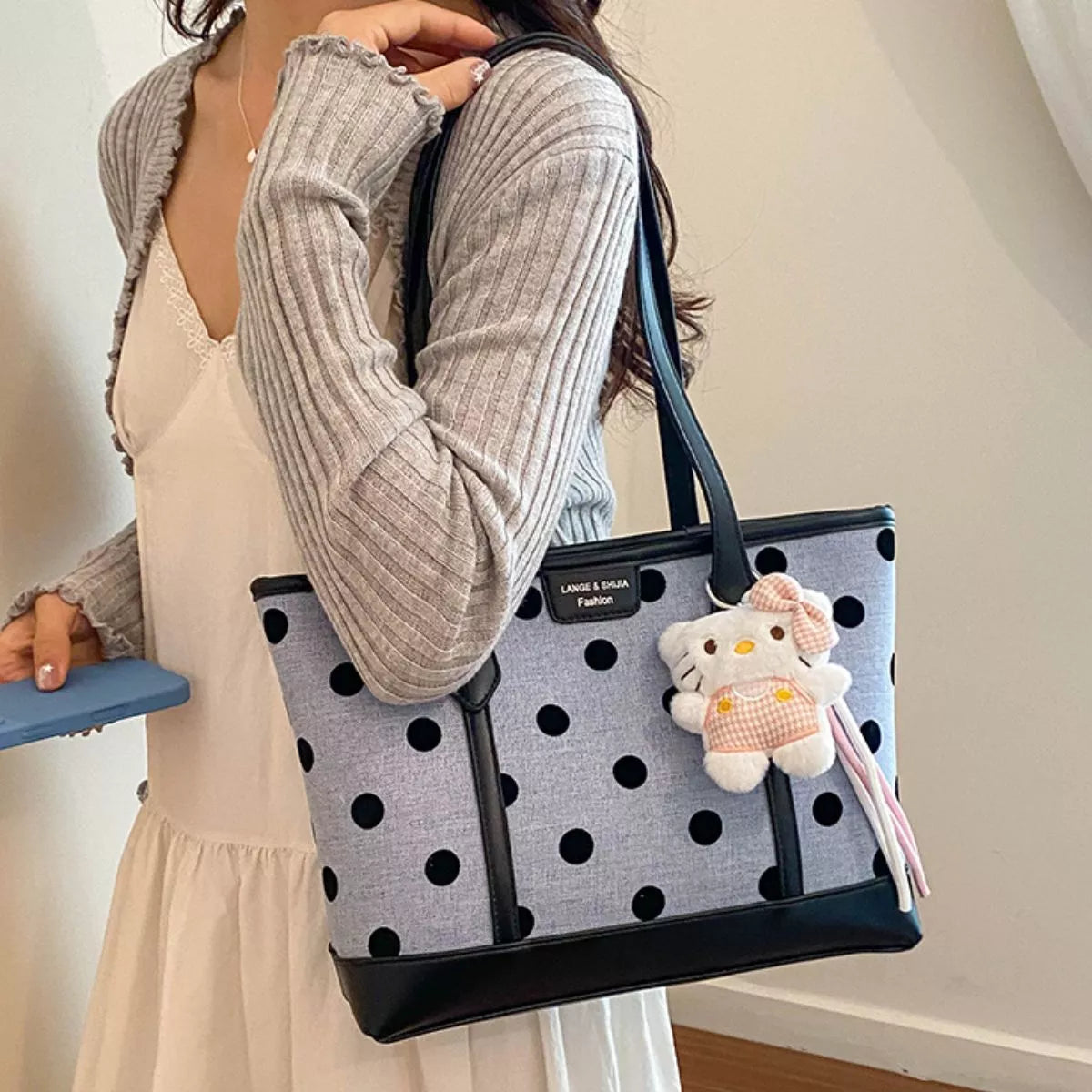 Polka Dot Shoulder Bag