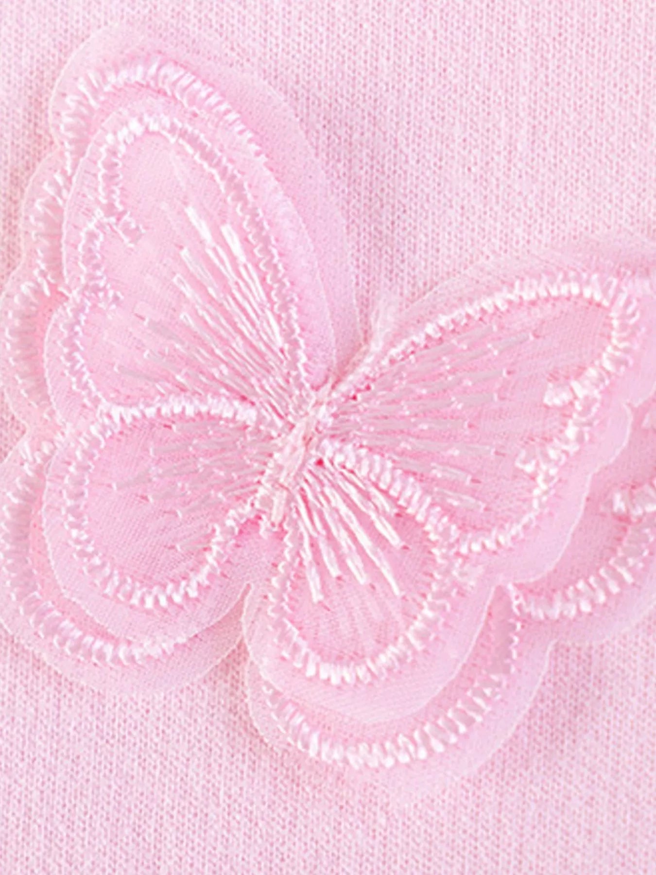 Children's Bunny and Butterfly Mesh Sleeve Sweatshirt and Leggings Set