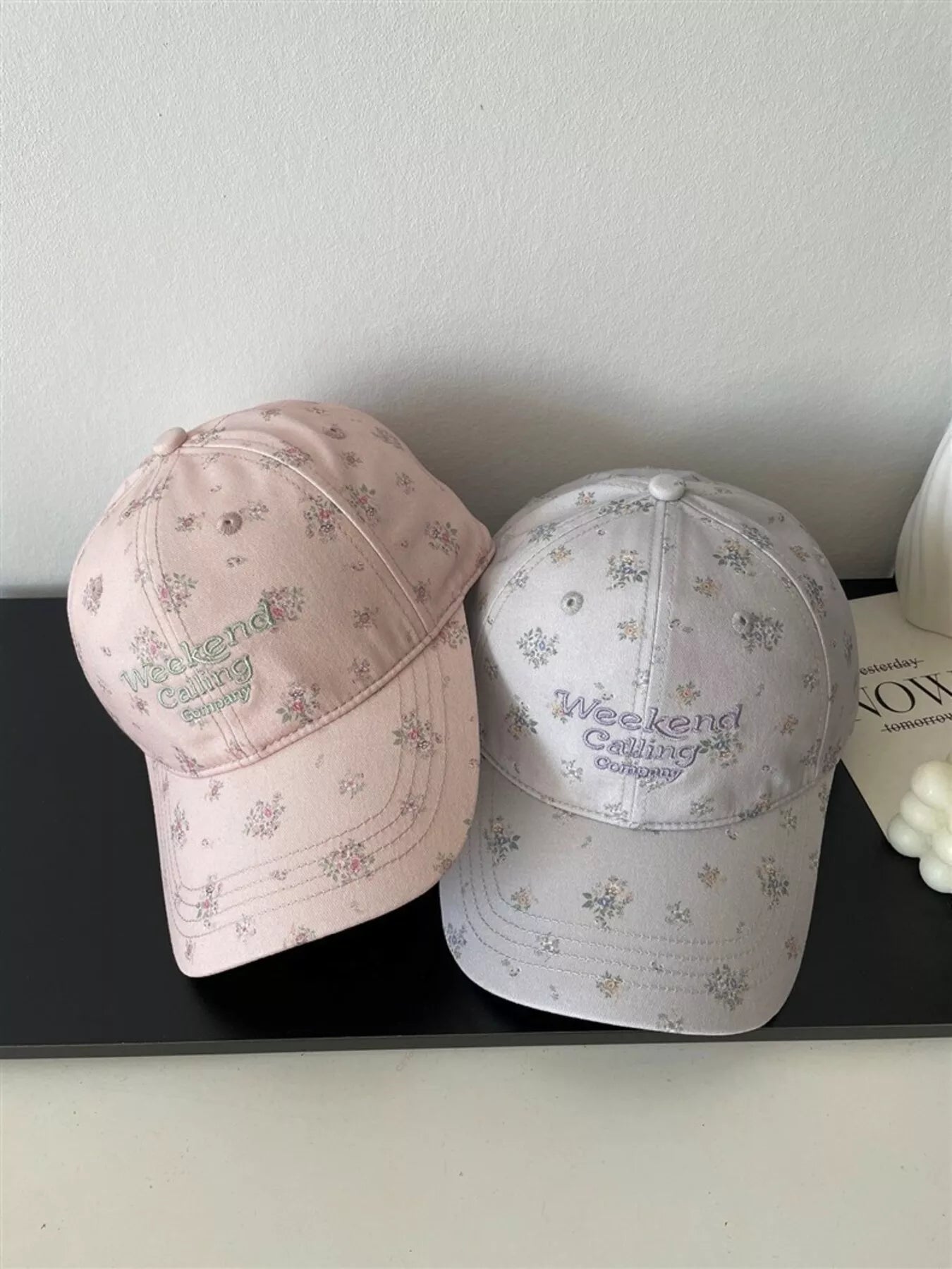 Floral Embroidered Baseball Cap