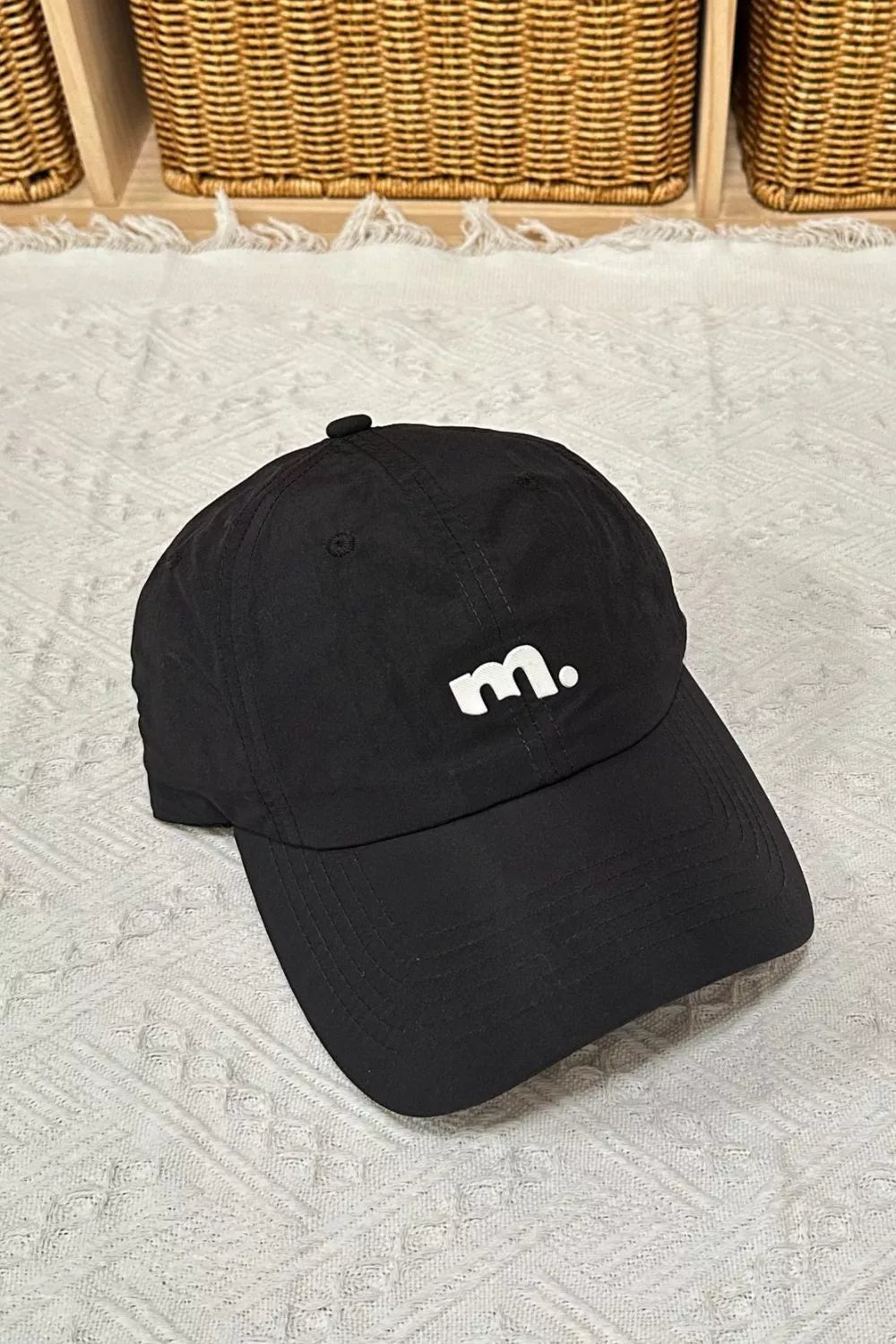 Casual Cotton Baseball Cap with Embroidered Detail