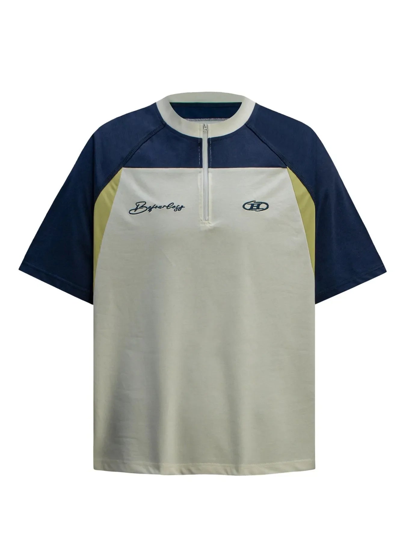 Men's Quarter-Zip Color Block T-Shirt