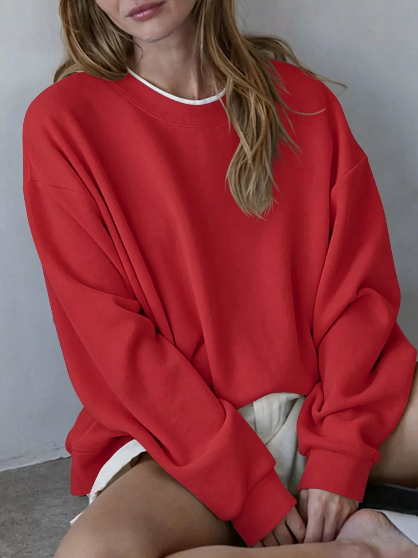 Oversized Crew Neck Sweatshirt