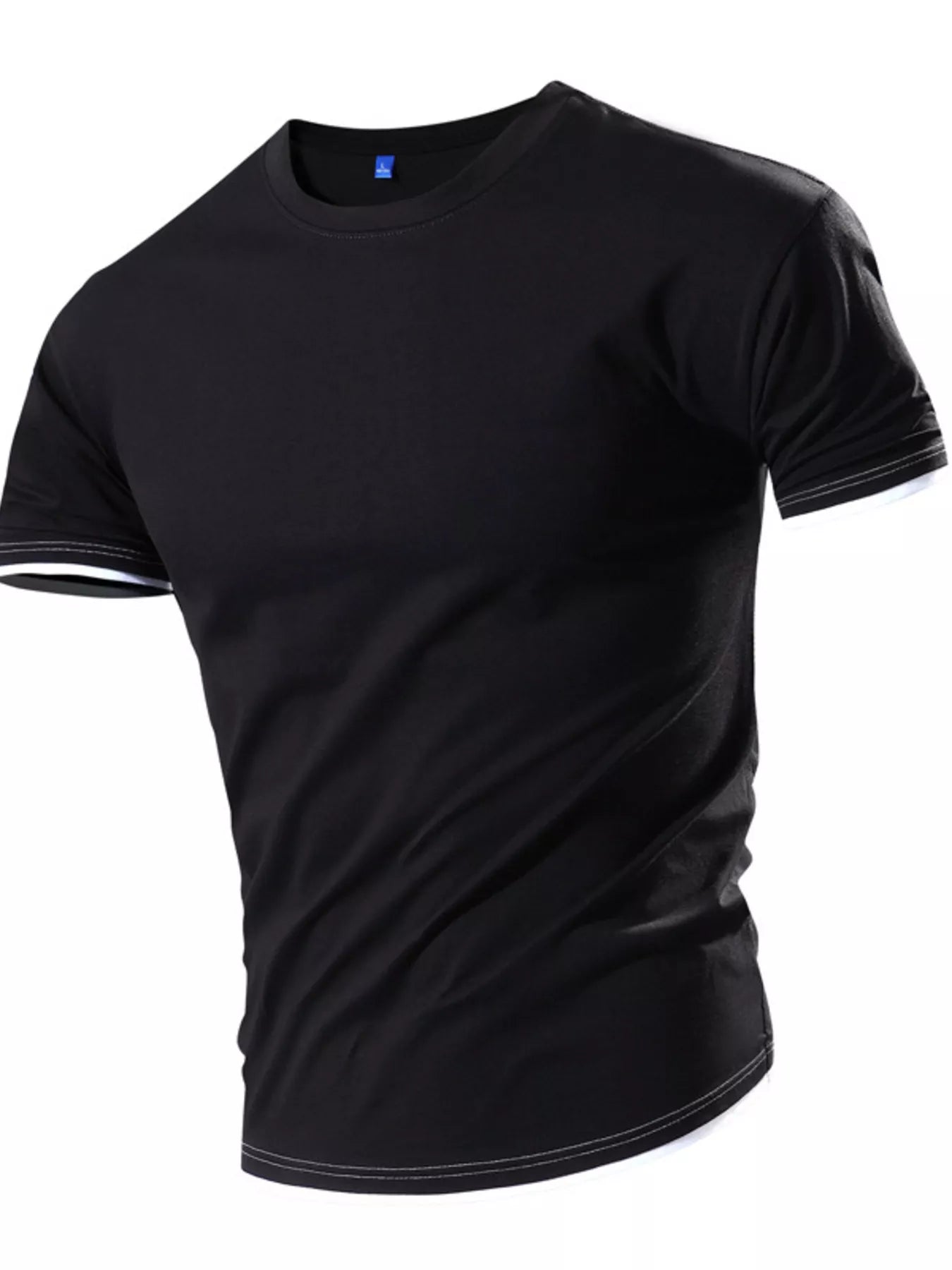 Men's Plus Size Casual Crew Neck Short Sleeve T-Shirt