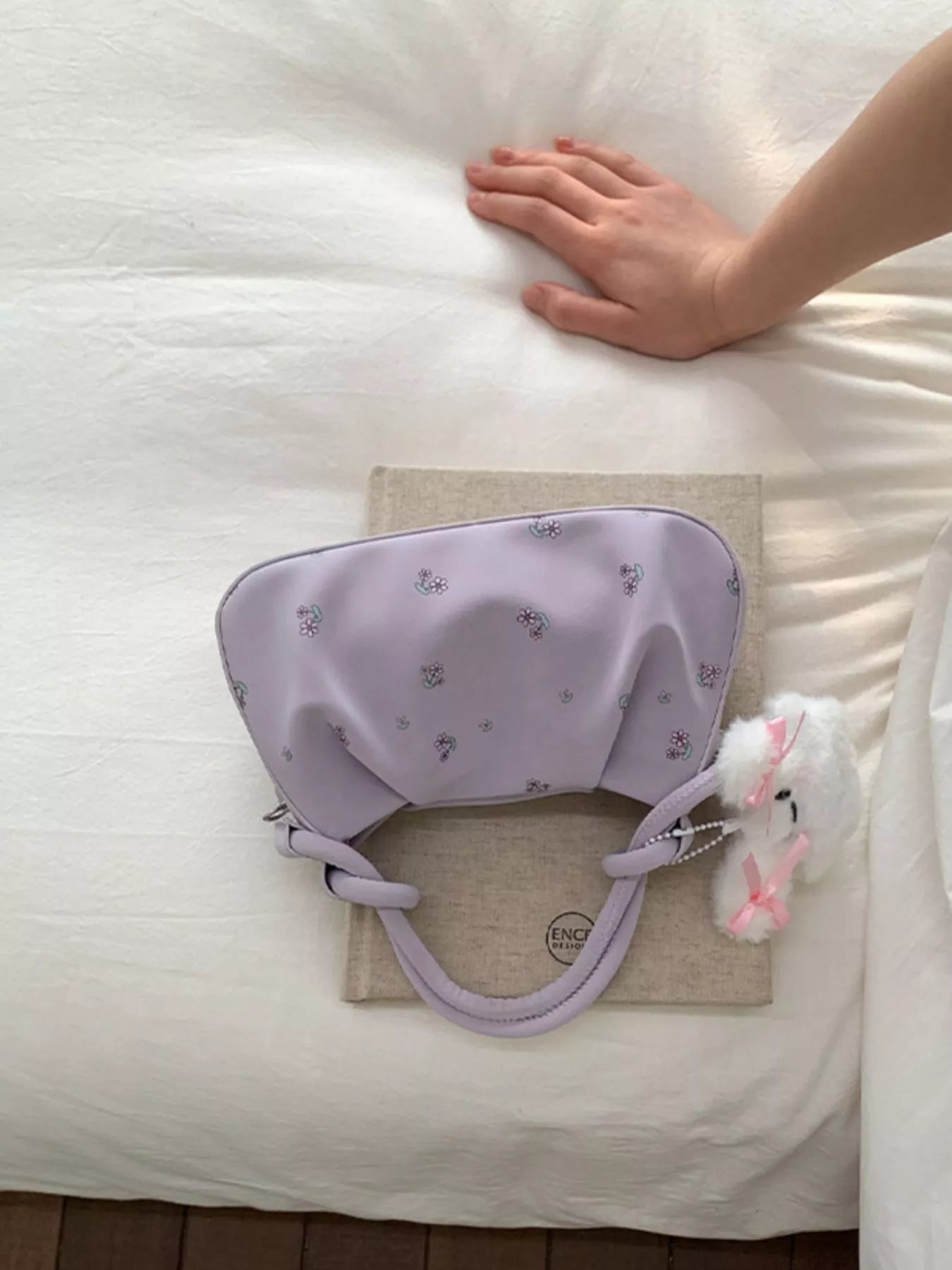Floral Ruched Crossbody Bag