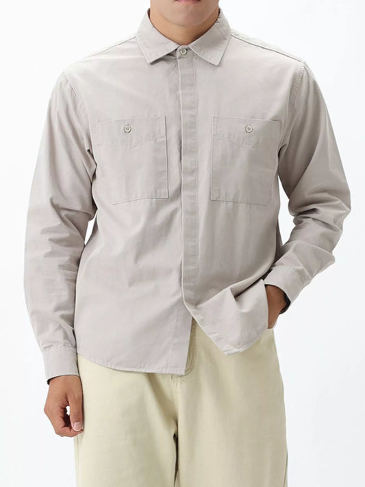 Men's Plus Size Button Down Long Sleeve Shirt