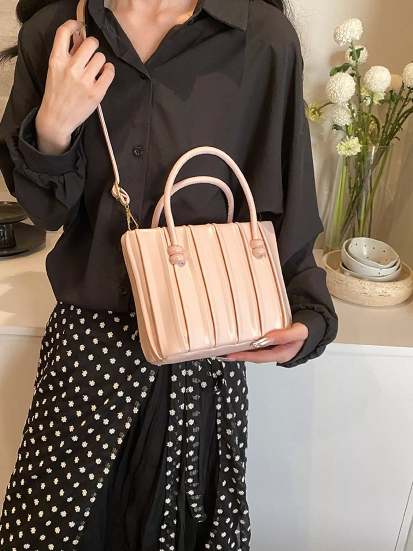 Top-Handle Crossbody Bag