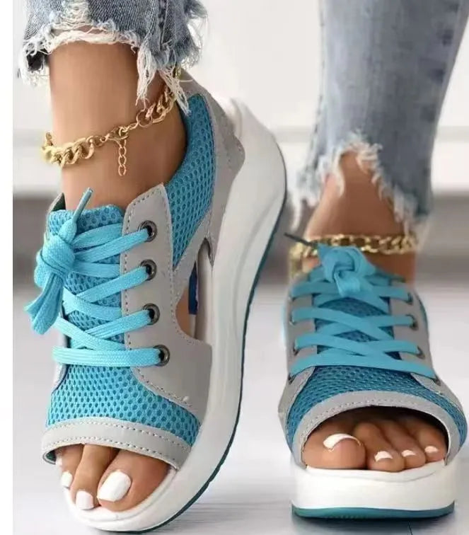 Mesh Breathable Platform Sandals
