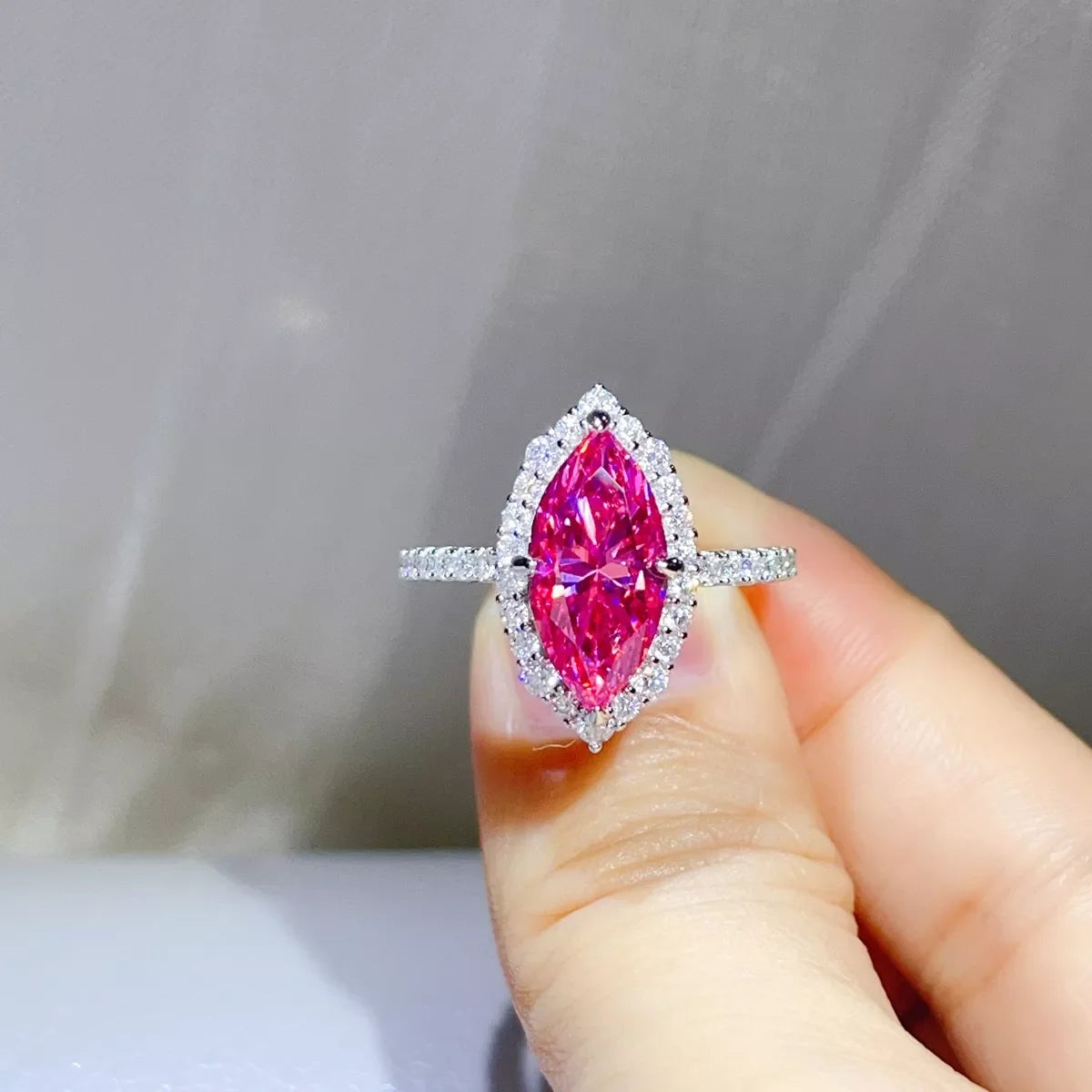 5 Carat 925 Sterling Silver Moissanite Ring