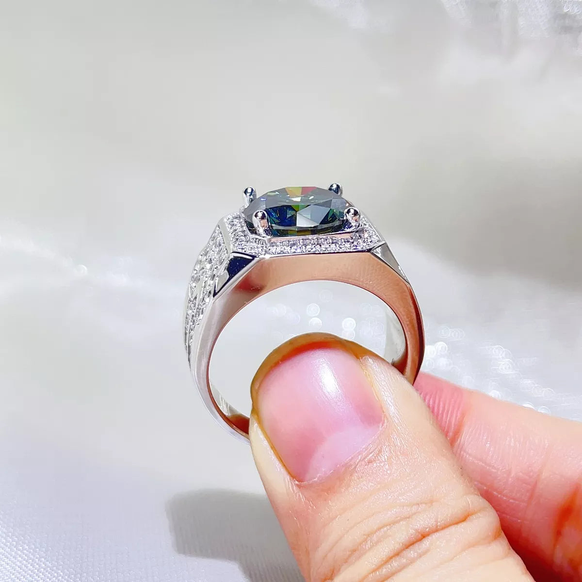 5 Carat 925 Sterling Silver Moissanite Ring