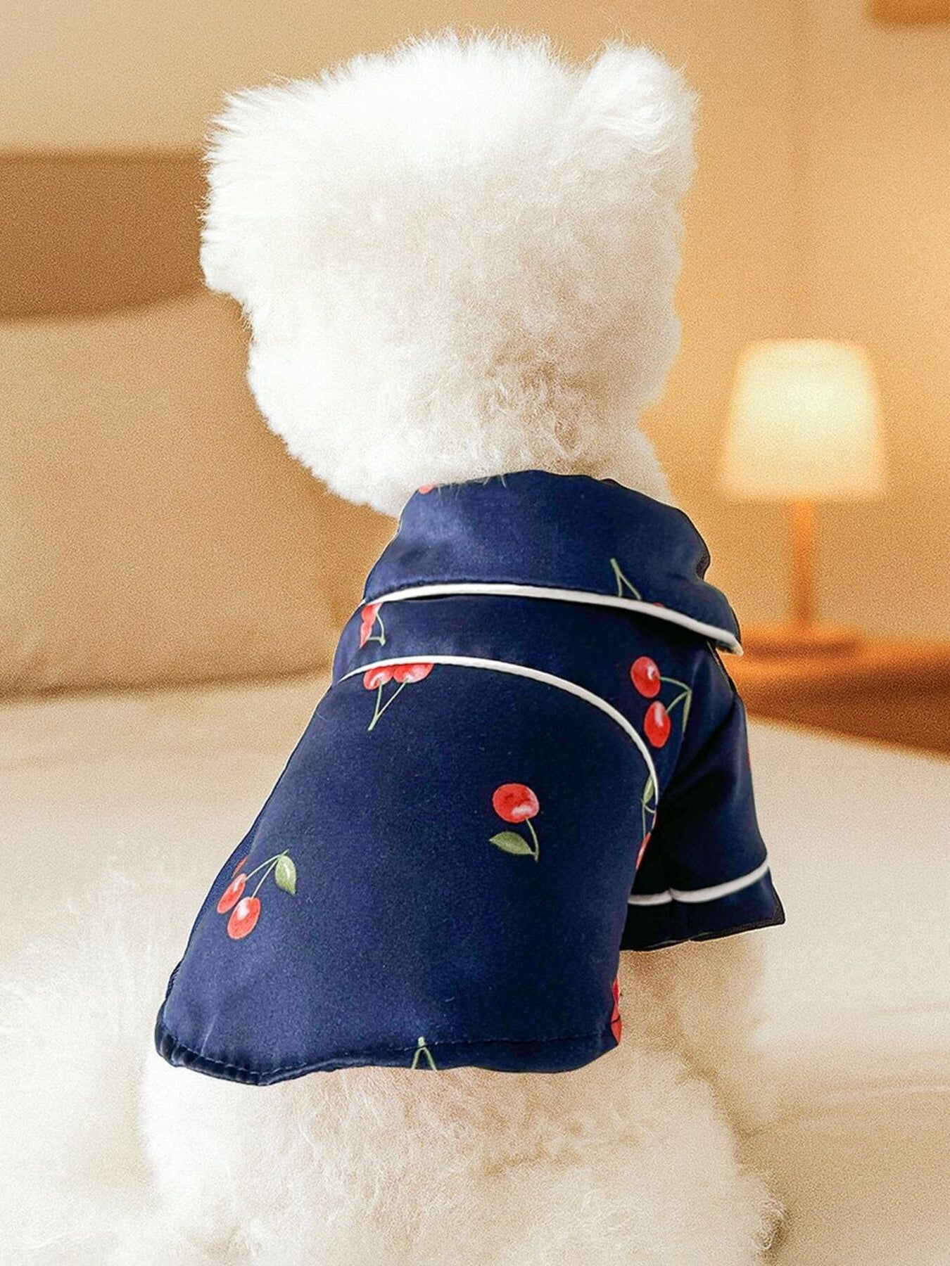 Satin Pet Pajamas with Contrast Piping