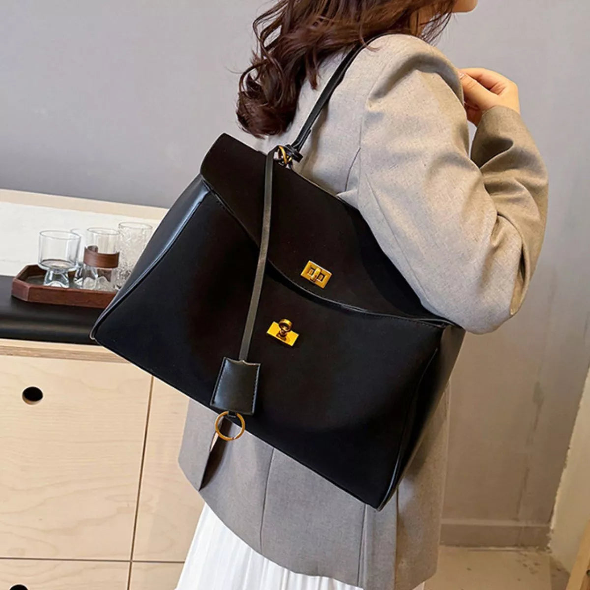 PU Leather Shoulder Bag