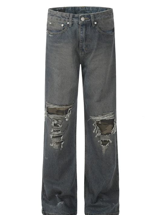Men's Distressed Loose Fit Jeans