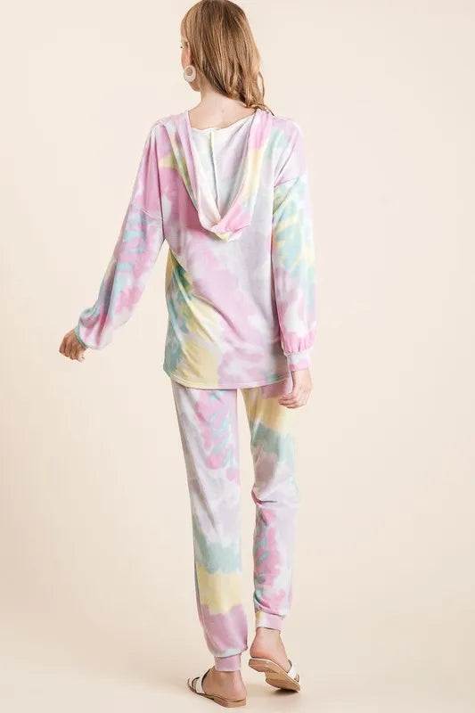 BiBi Tie Dye French Terry Casual Pants