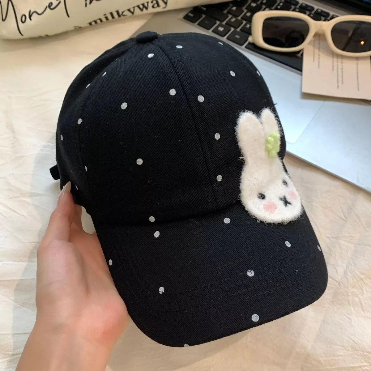 Bunny Polka Dot Baseball Cap