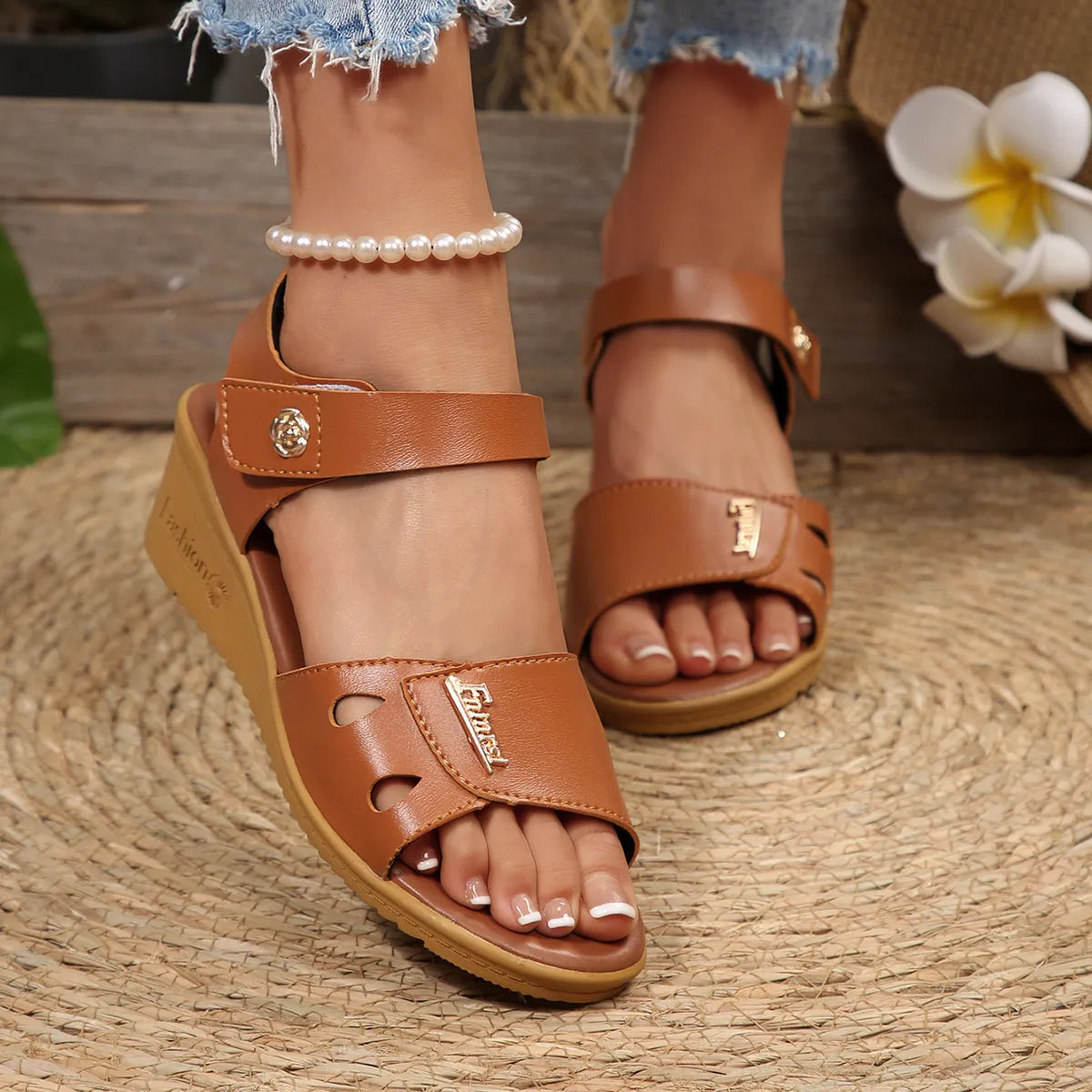 Open Toe Wedge Sandals