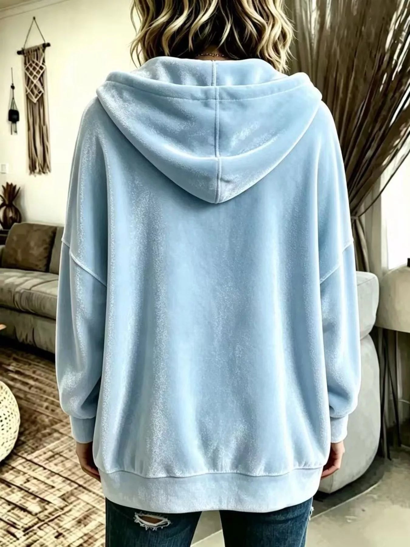 Full Size Casual Button-Down Hooded Outerwear Plus Size