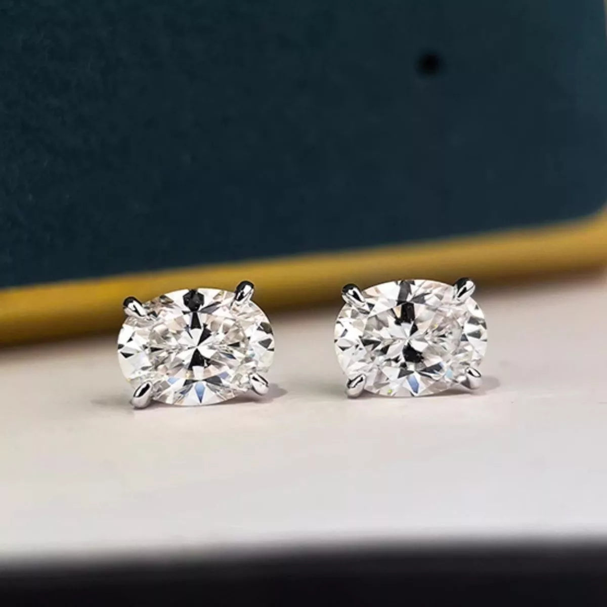 1 Carat Moissanite 925 Sterling Silver Stud Earrings