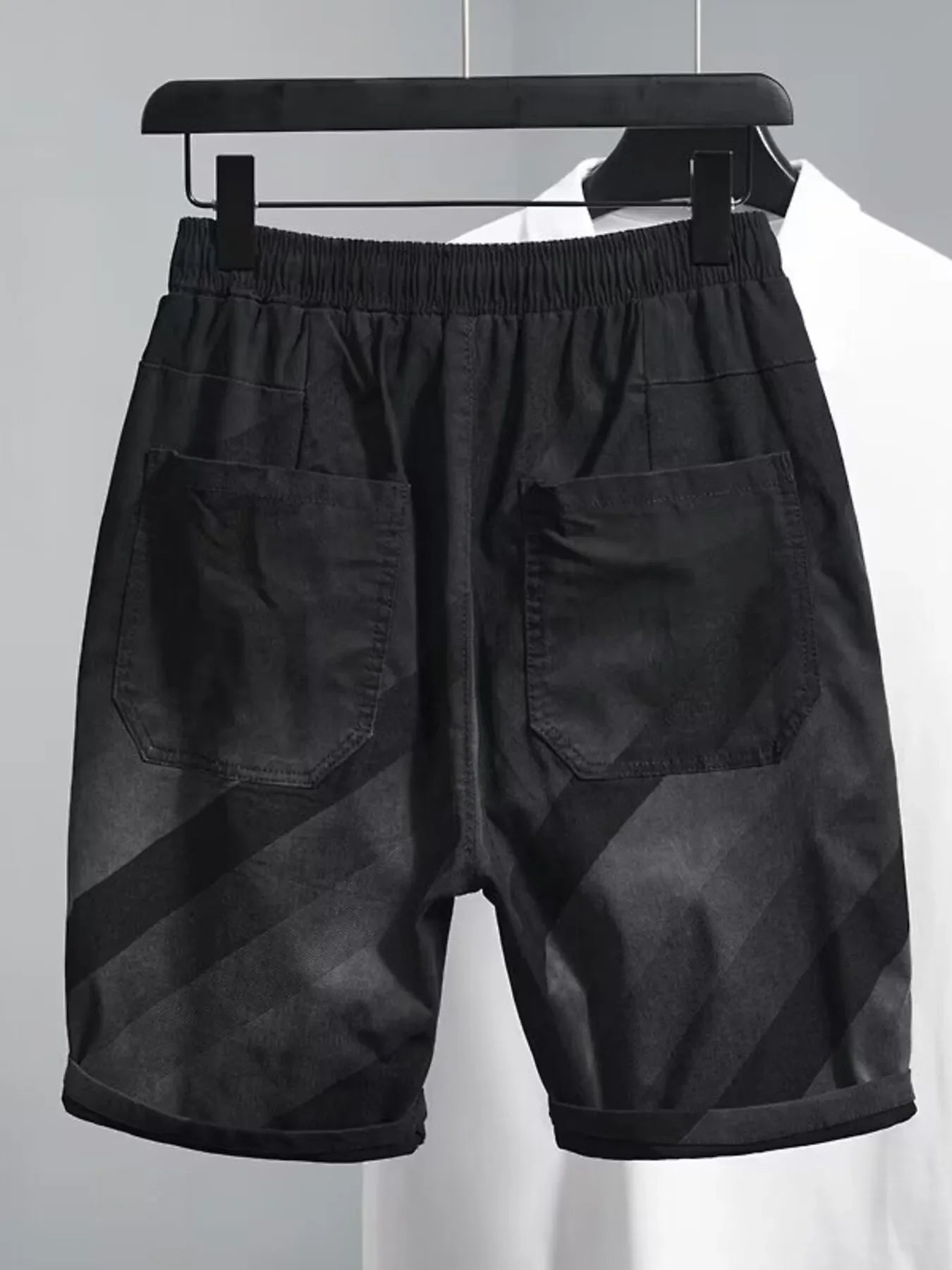 Men's Plus Size Striped Casual Drawstring Shorts