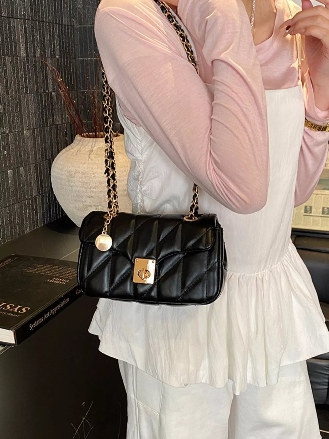 Quilted Chain Shoulder Bag