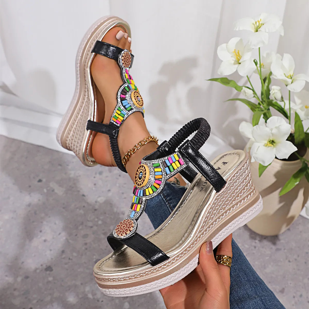 Open Toe Wedge Sandals
