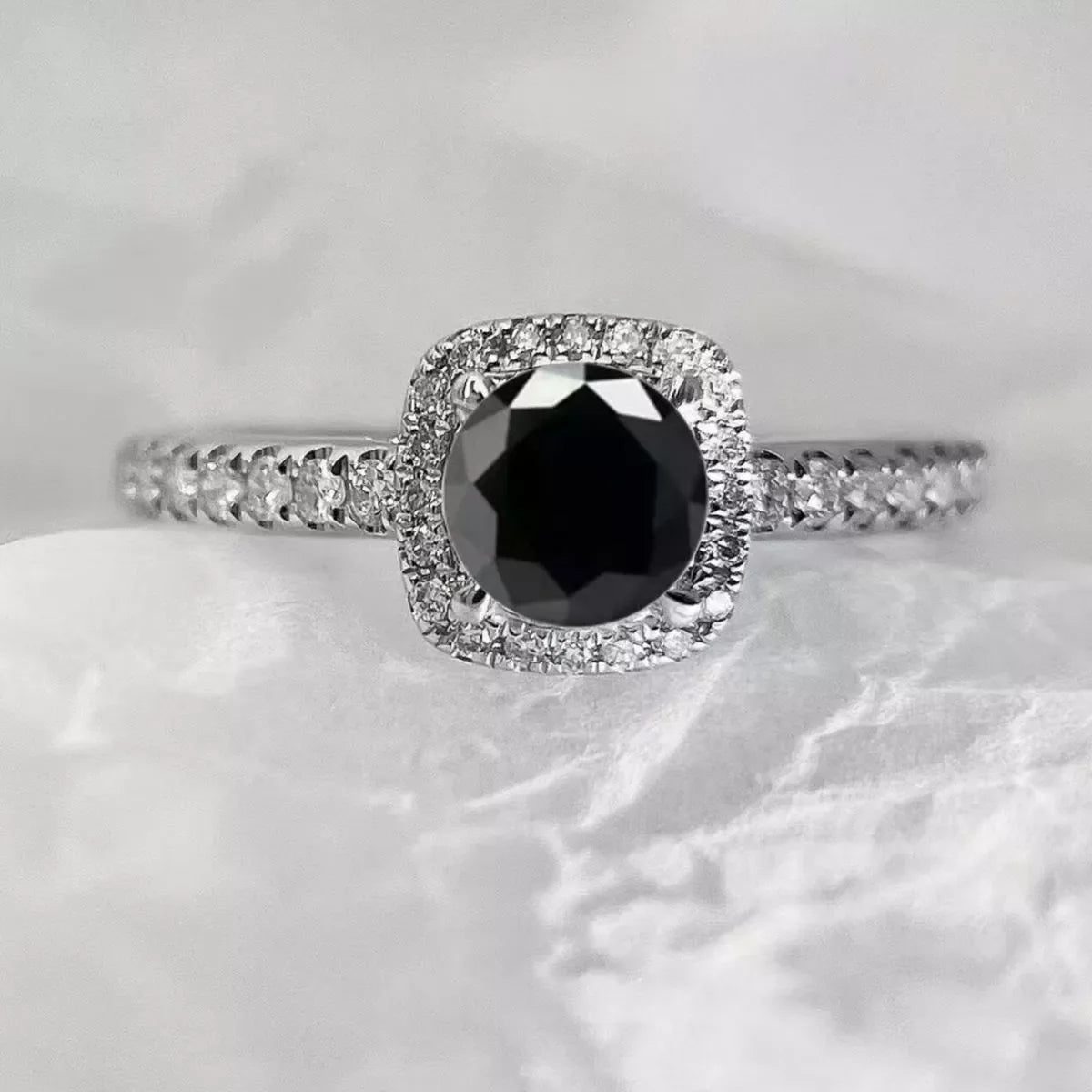 1 Carat Moissanite 925 Sterling Silver Ring