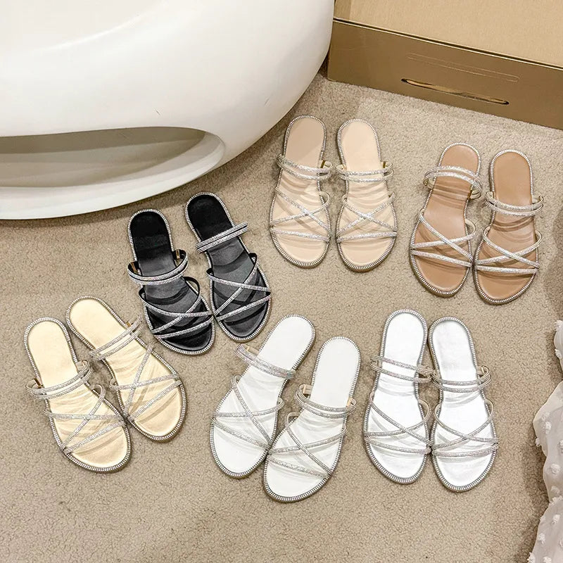 Open Toe Flats Sandals