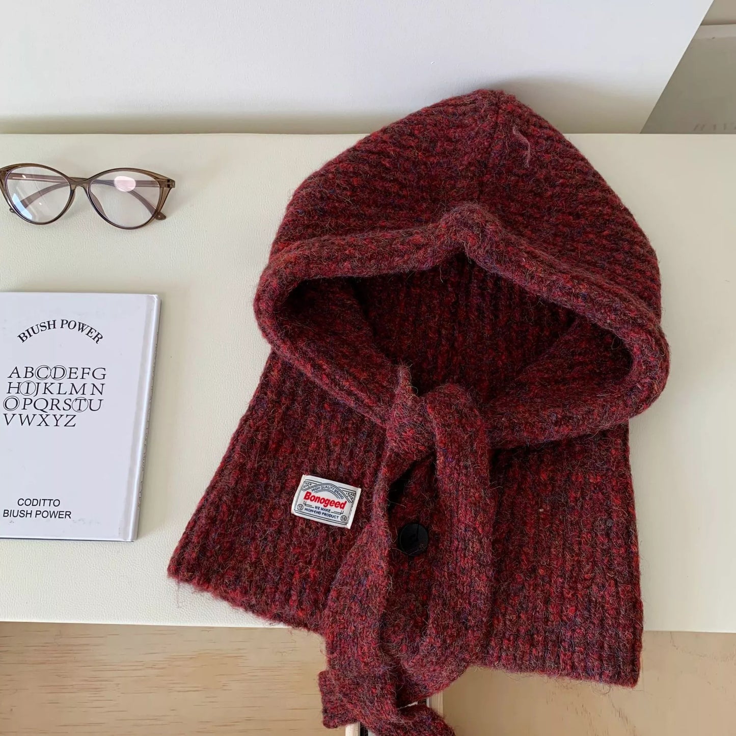 Knitted Winter Scarf Hat