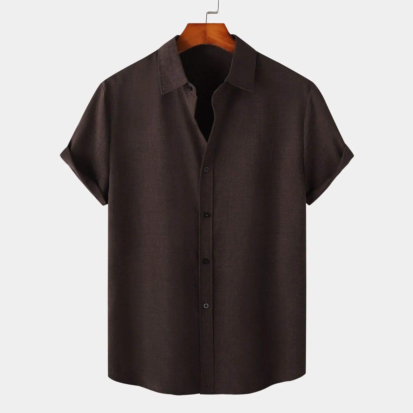 Men's Plus Size Button Up Short Sleeve Shirt