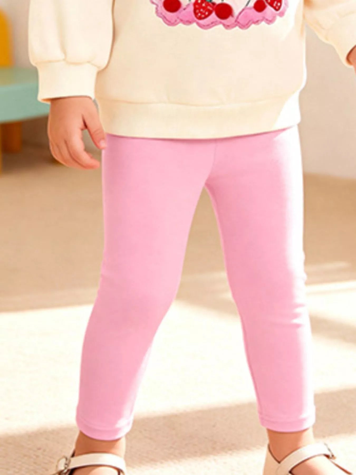 Children's Sweet Strawberry Cake Sweatshirt and Leggings Set