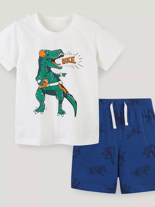 Children's Dinosaur Graphic Tee and Shorts Set