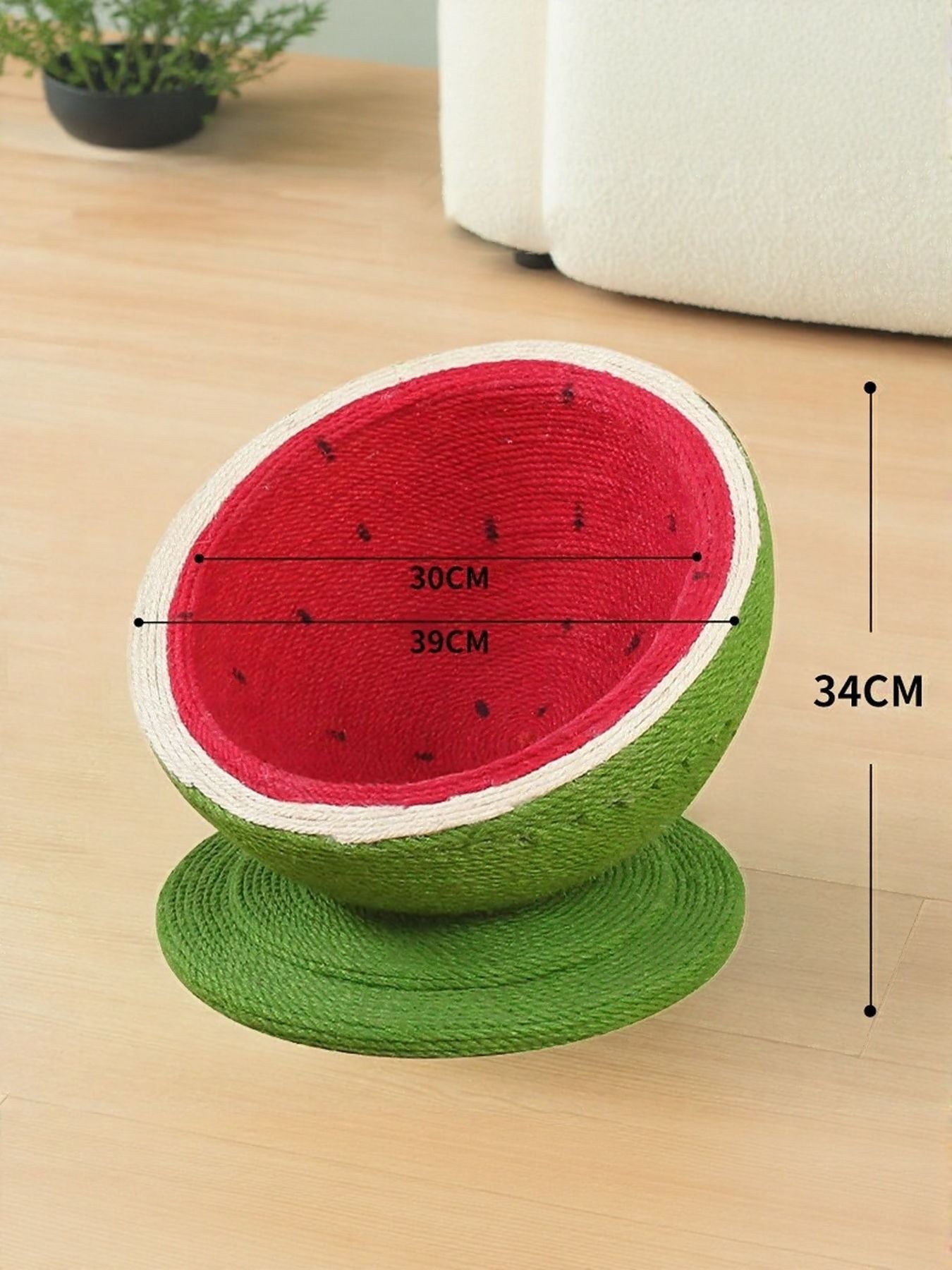 Watermelon Shaped Cat Scratching Post Nest