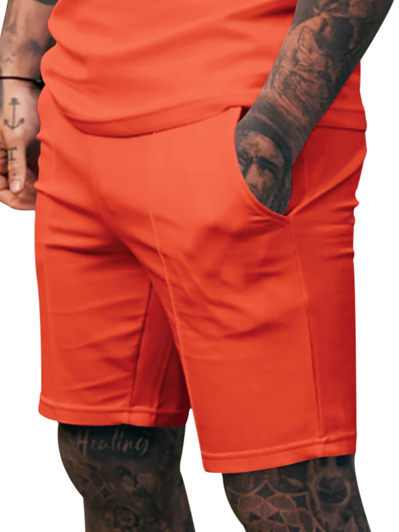 Men's Full Size Casual Drawstring Shorts Plus Size