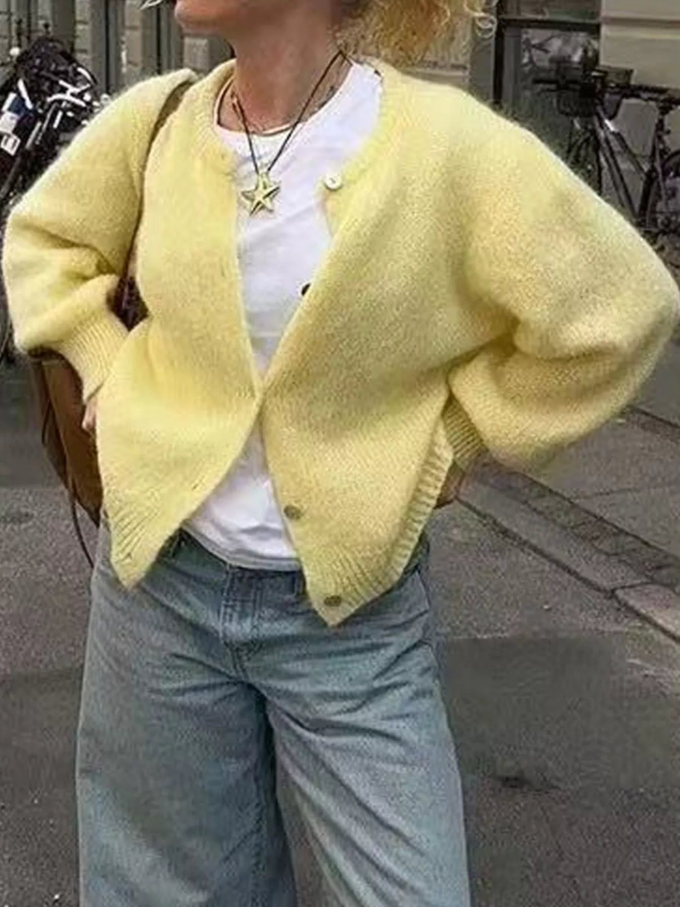 Button Up Long Sleeve Cardigan