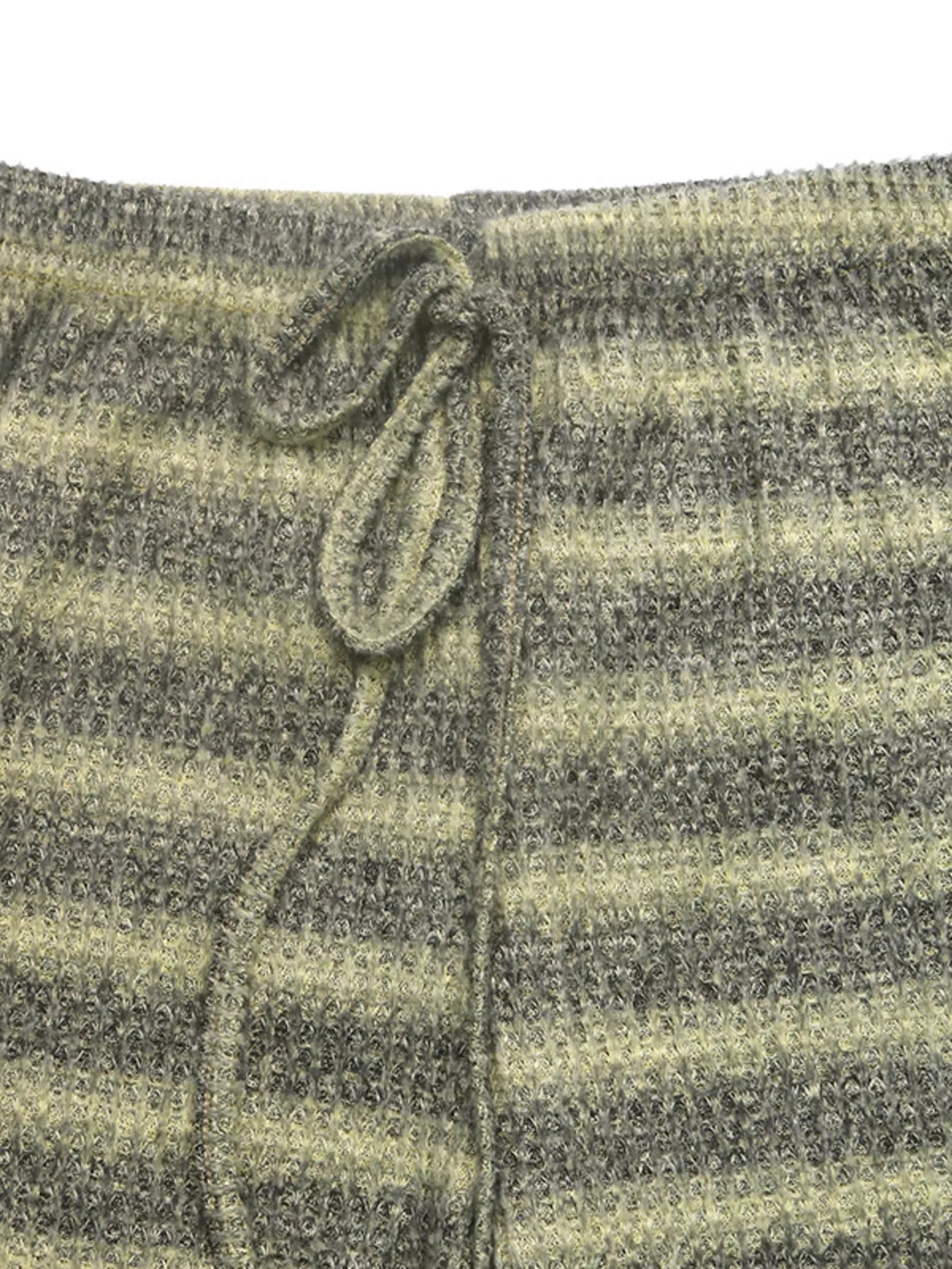 Striped Knit Wide-Leg Pants