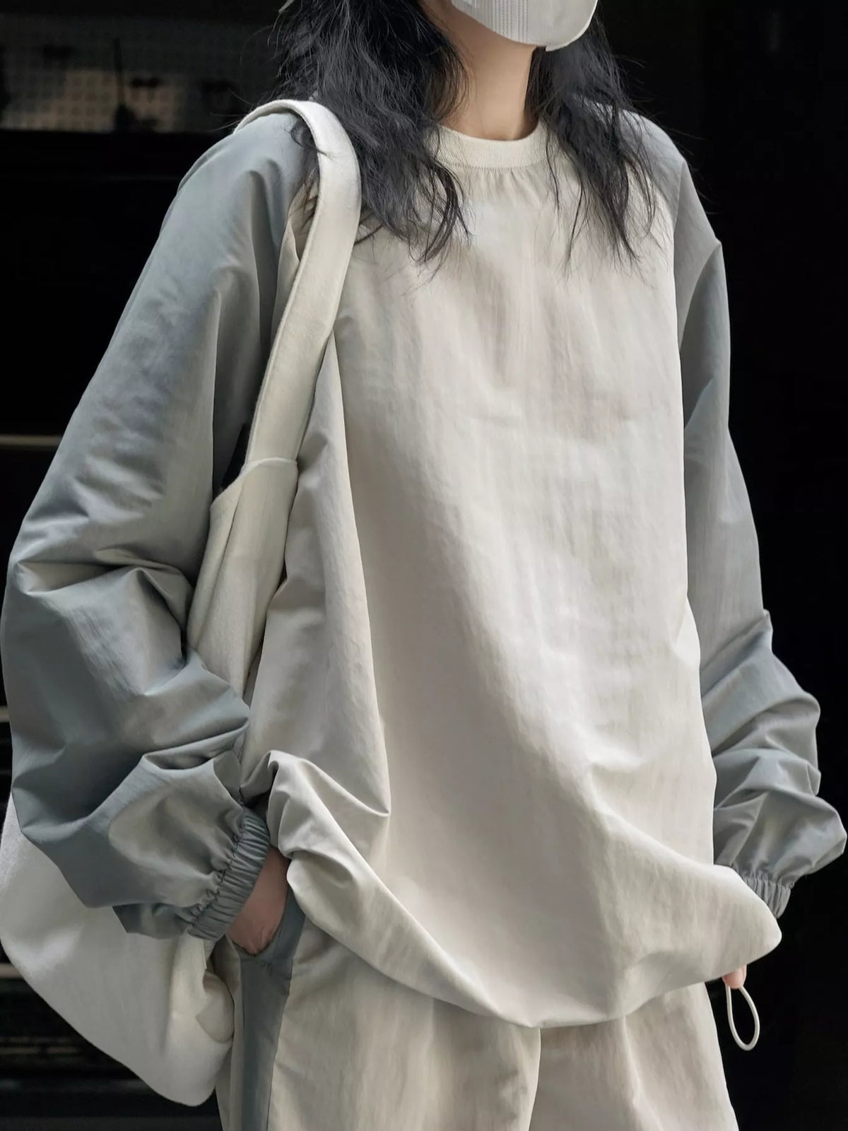 Color-Block Raglan Sleeve Sweatshirt