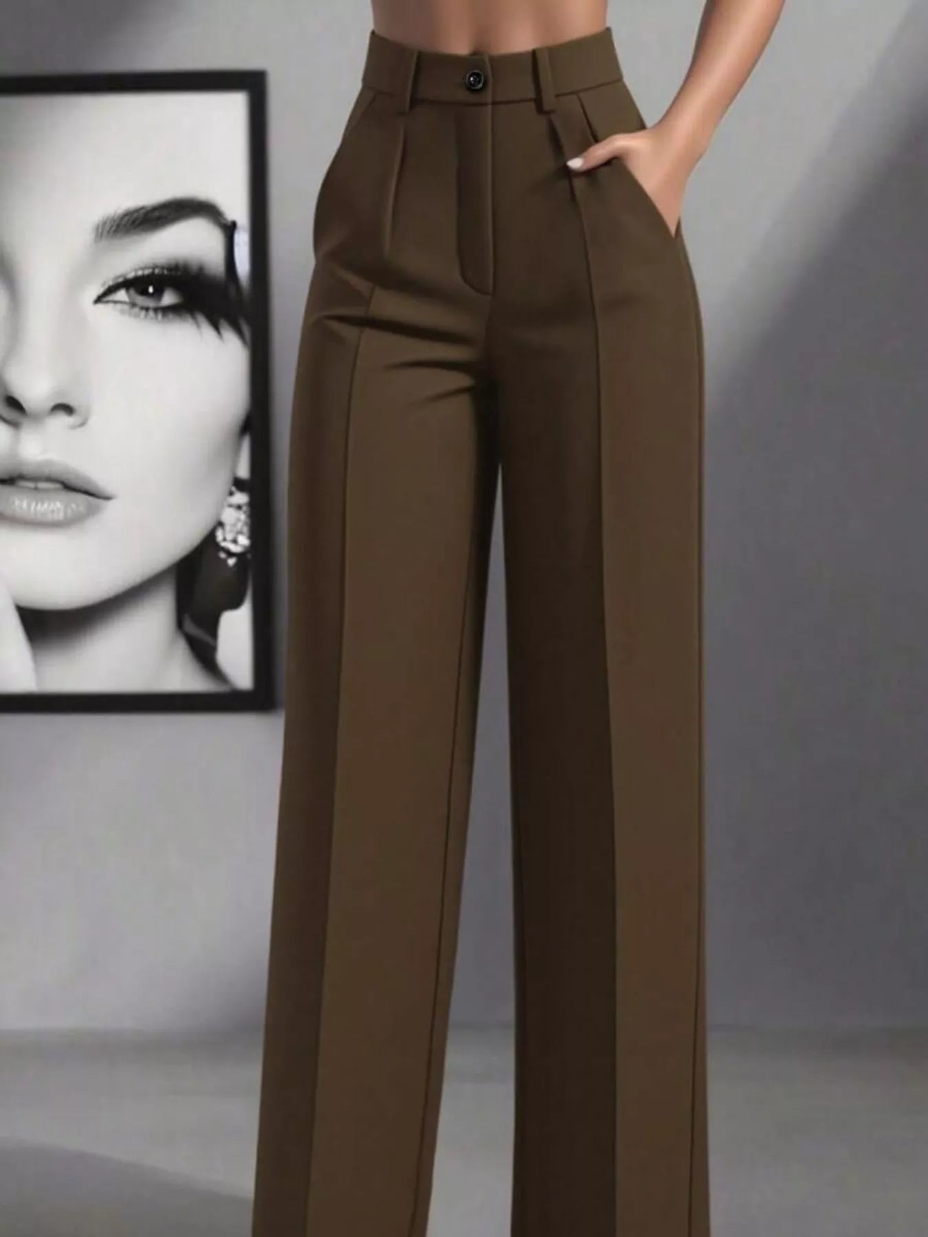 High-Waisted Wide Leg Pants