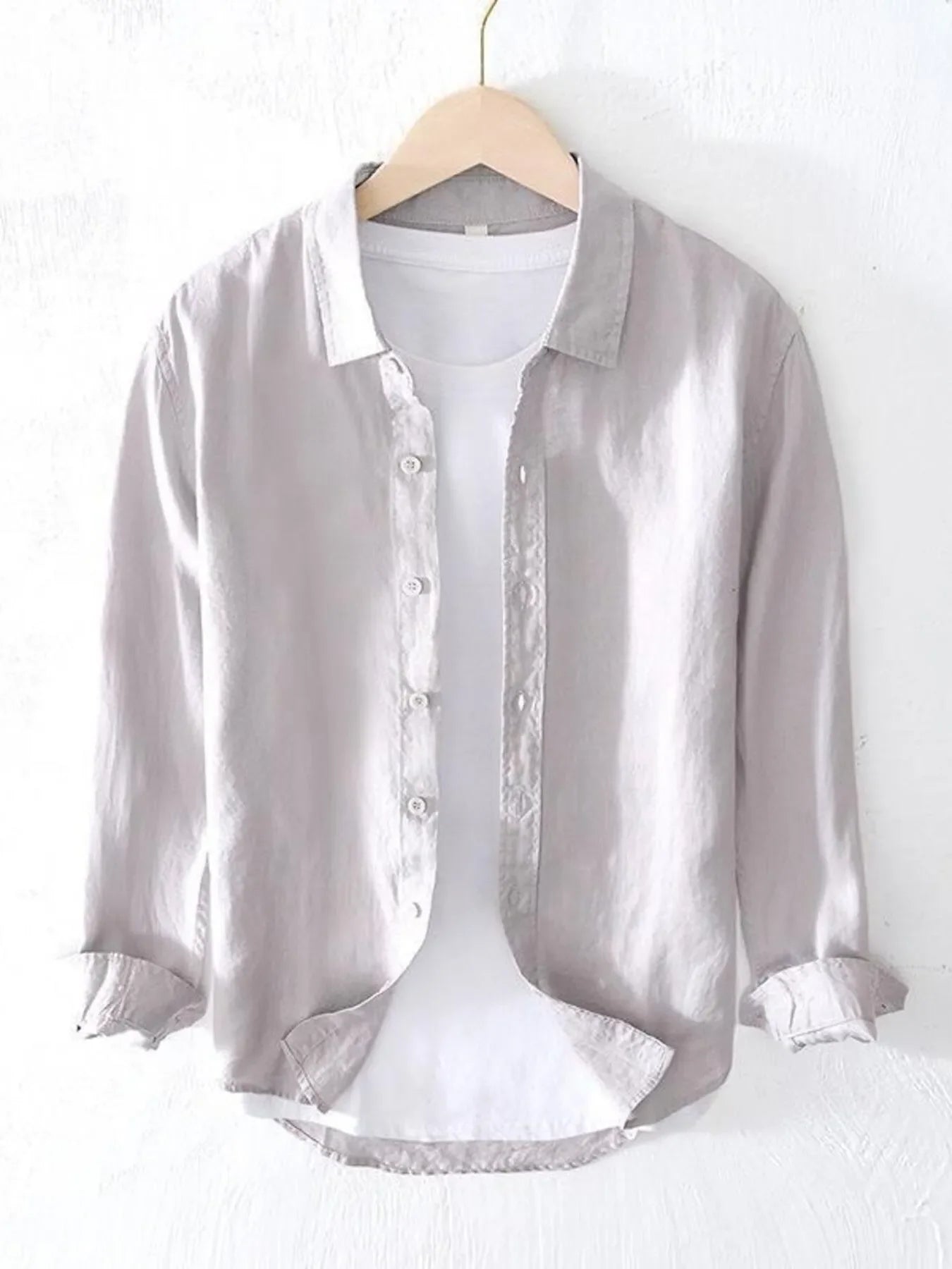 Men's Full Size Button Up Long Sleeve Shirt Plus Size