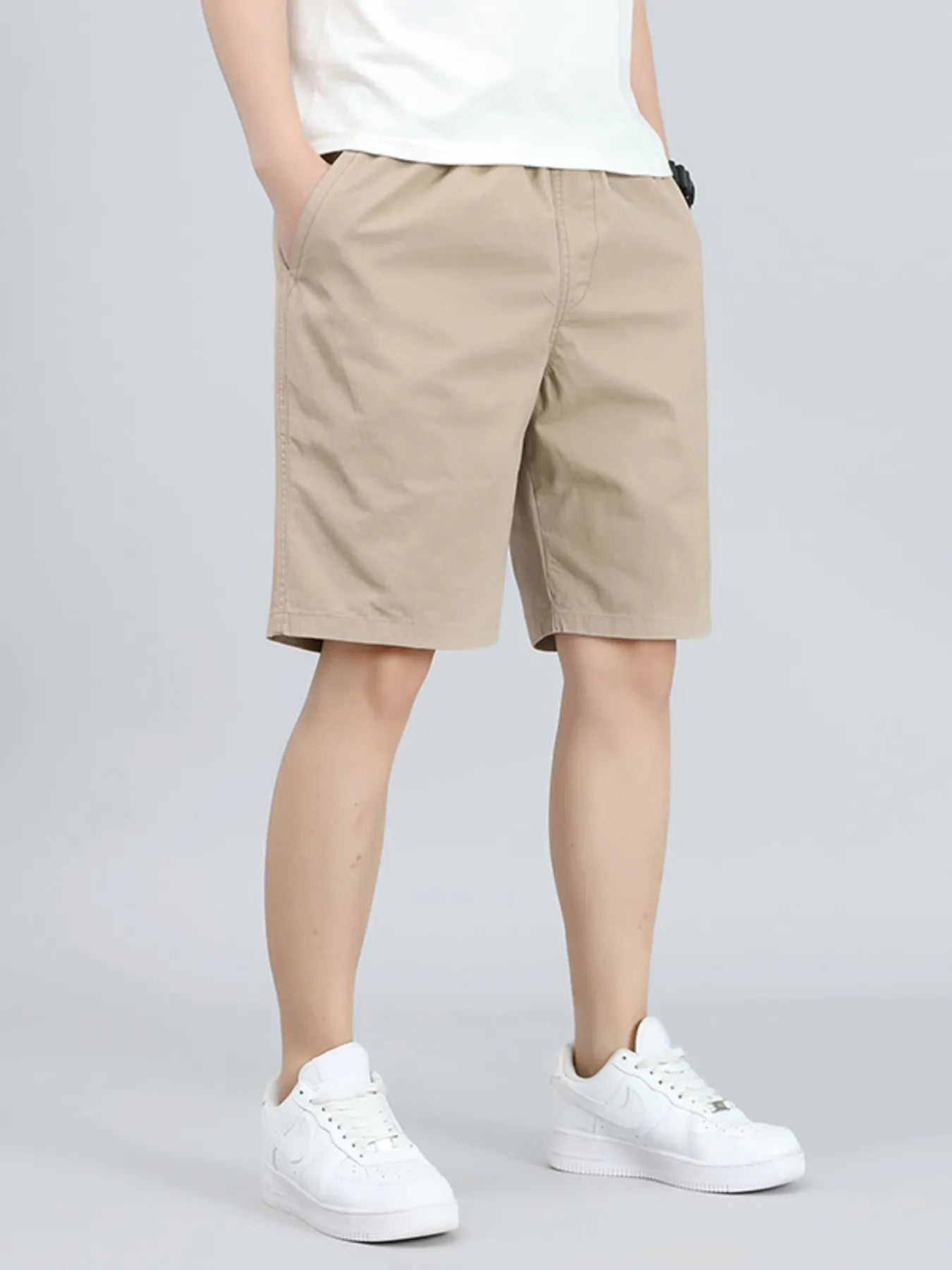 Men's Casual Elastic Waist Shorts
