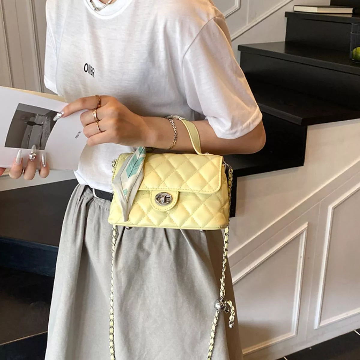Quilted Flap Crossbody Bag