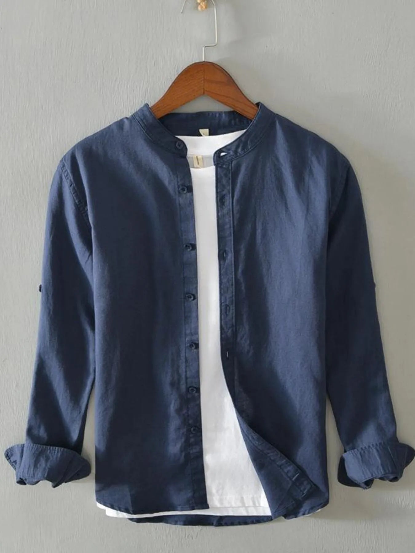 Men's Full Size Button Up Long Sleeve Shirt Plus Size