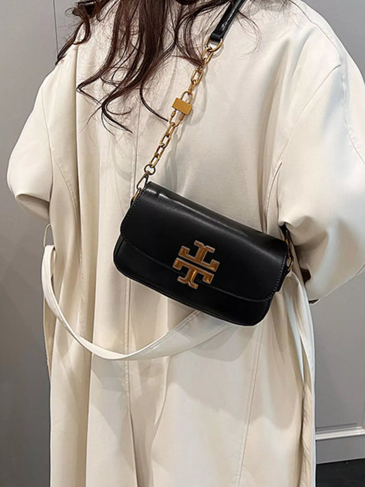 Leather Flap Crossbody Bag