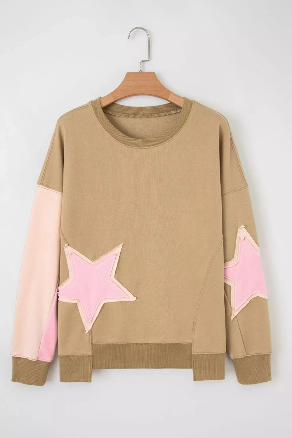 Star Patch Crew Neck Sweatshirt
